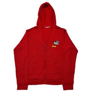Vintage 80’s Mickey Christmas Zip Up Sweater